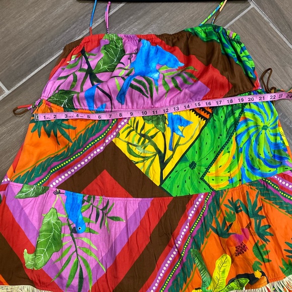 Anthropologie X Farm Rio Palila Fringed Midi Dress Size     X-Large. - Picture 13 of 15